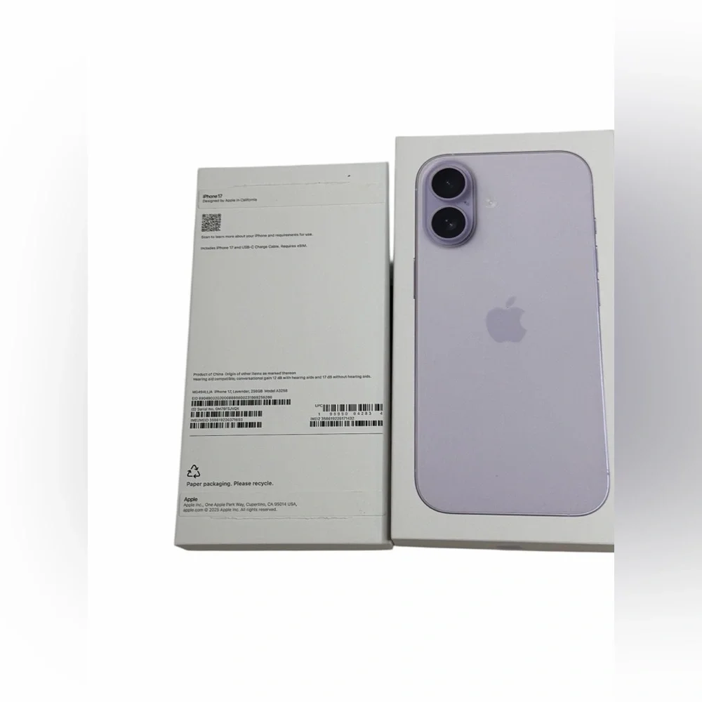 Apple iPhone 17 in Lavender with 256GB EMPTY BOX